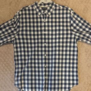 Bonobos Men's Navy and White Plaid Shirt